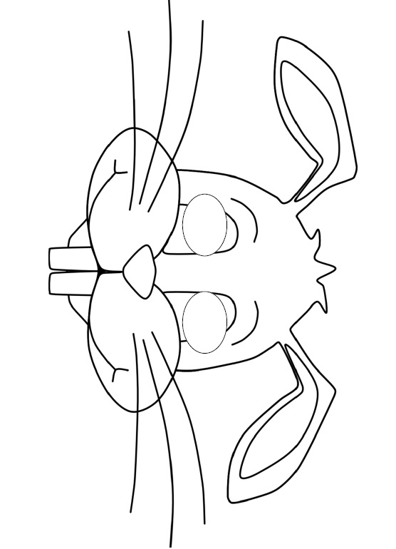 çocuklar için hazır kağıttan Tavşan maskesi şablonu